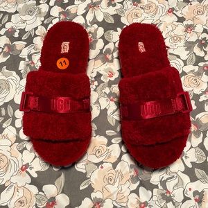 Brand new Ugg Red platform slippers
